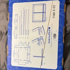 Real Good Stuff Blue and White Storage Box